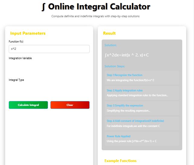 Integral Calculator with Steps Online