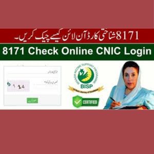 8171-Check-Online-CNIC-4 Benazir Income Support Program